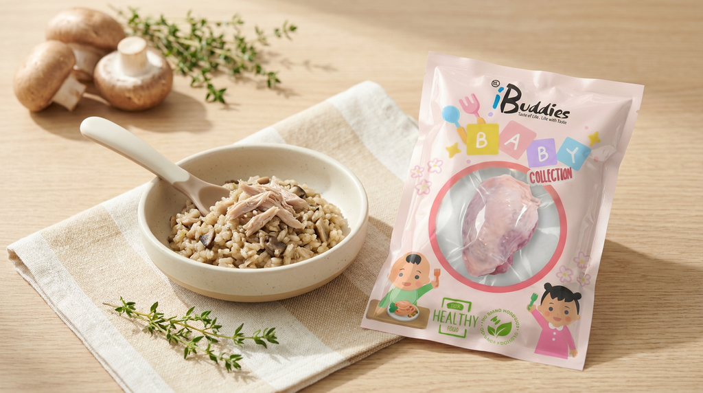 France Hormone-Free Quail Mushroom Baby Soft Rice (10m+) | iBuddies HK